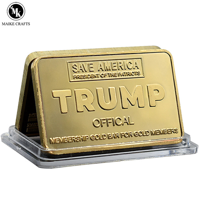 2024 Donald Trump Save America Gold Bar Gold Plated Metal Crafts