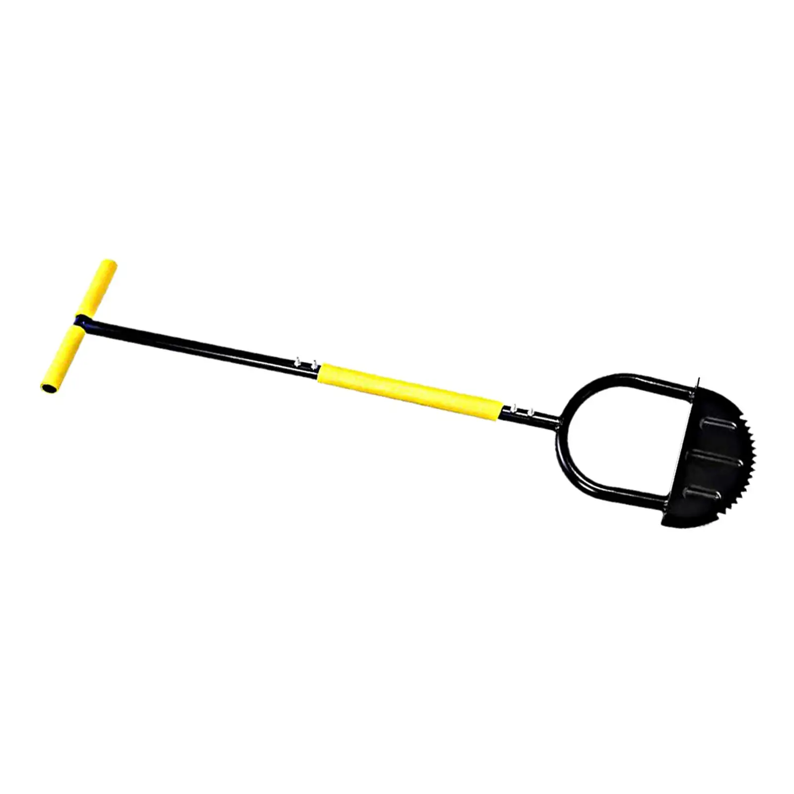 Garden Edging Tool Half Moon Ergonomic Handle Lawn Step Edger Manual Lawn Edger with Serration for Cleaning Edges Landscaping