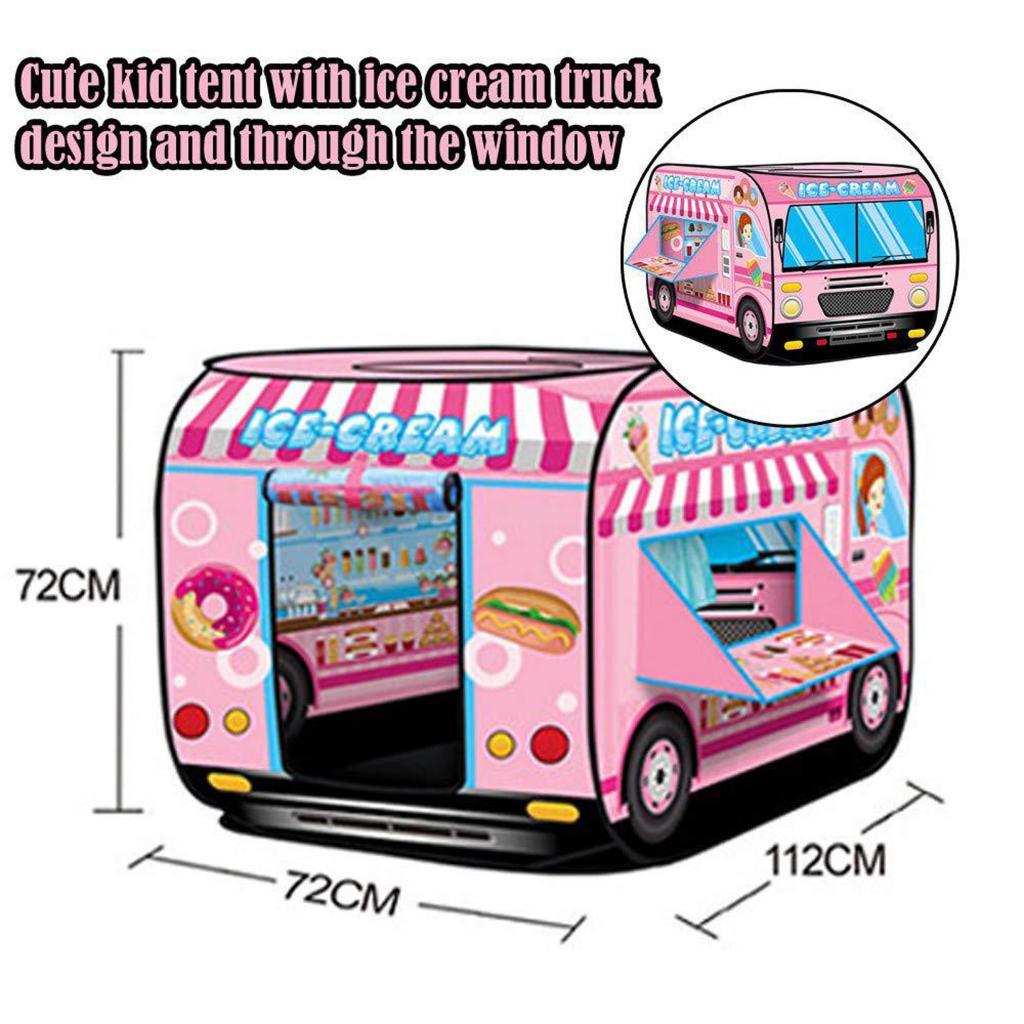 Kids Children Tent Popup Play Tent Toy Outdoor Foldable Playhouse Fire Truck Police Car Game House Bus Tent Indoor Outdoor Game