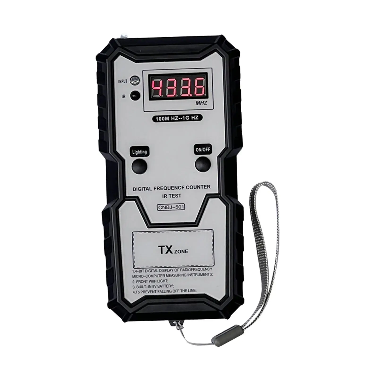 Car Remote Key Infrared Frequency Tester Wireless 4 Bit Digital Display with Indicator Light Detection Test Instrument Detector