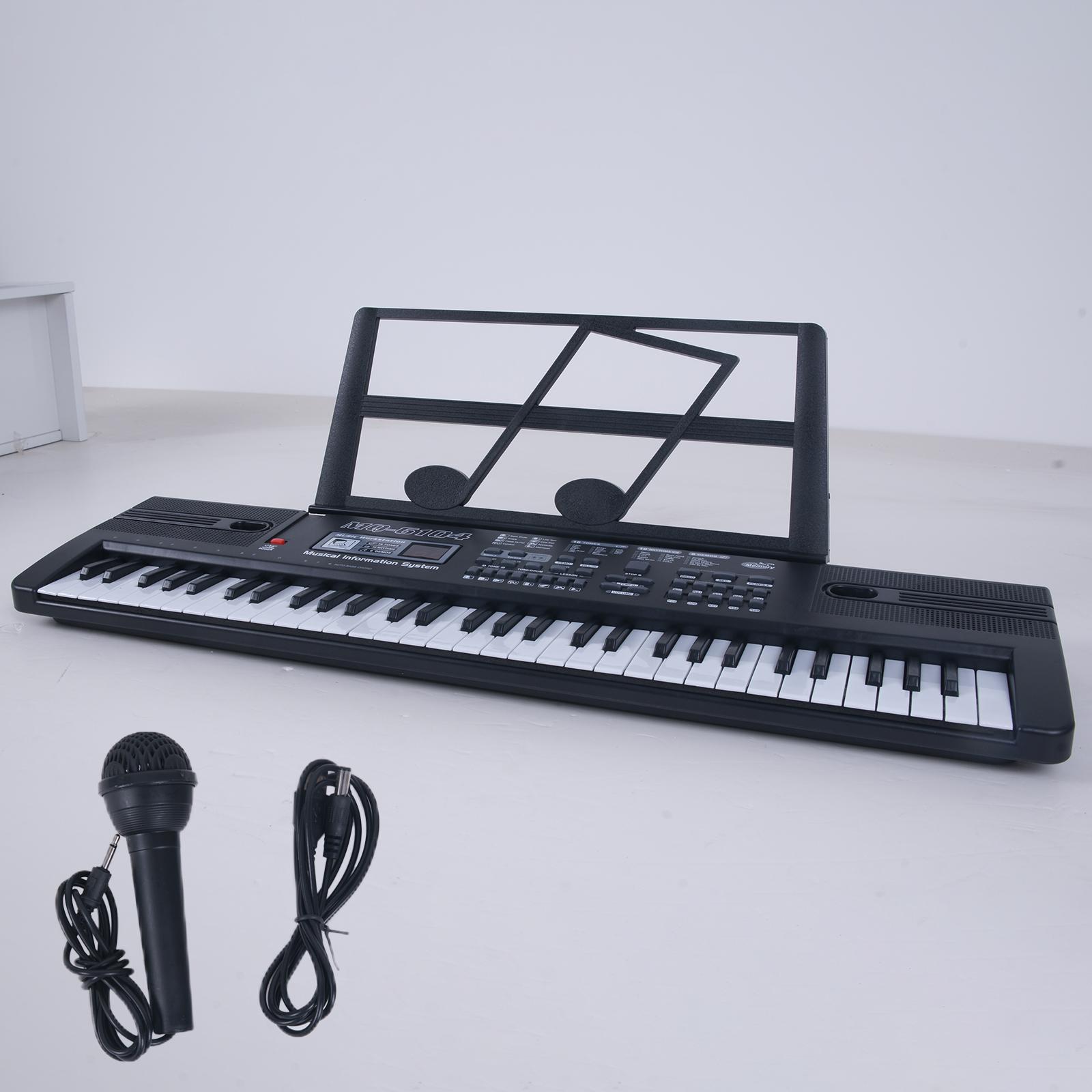 Electronic Piano Keyboard Portable Music Keyboard Instrument with Micorphone with Music Stand Birthday Gift for Kids