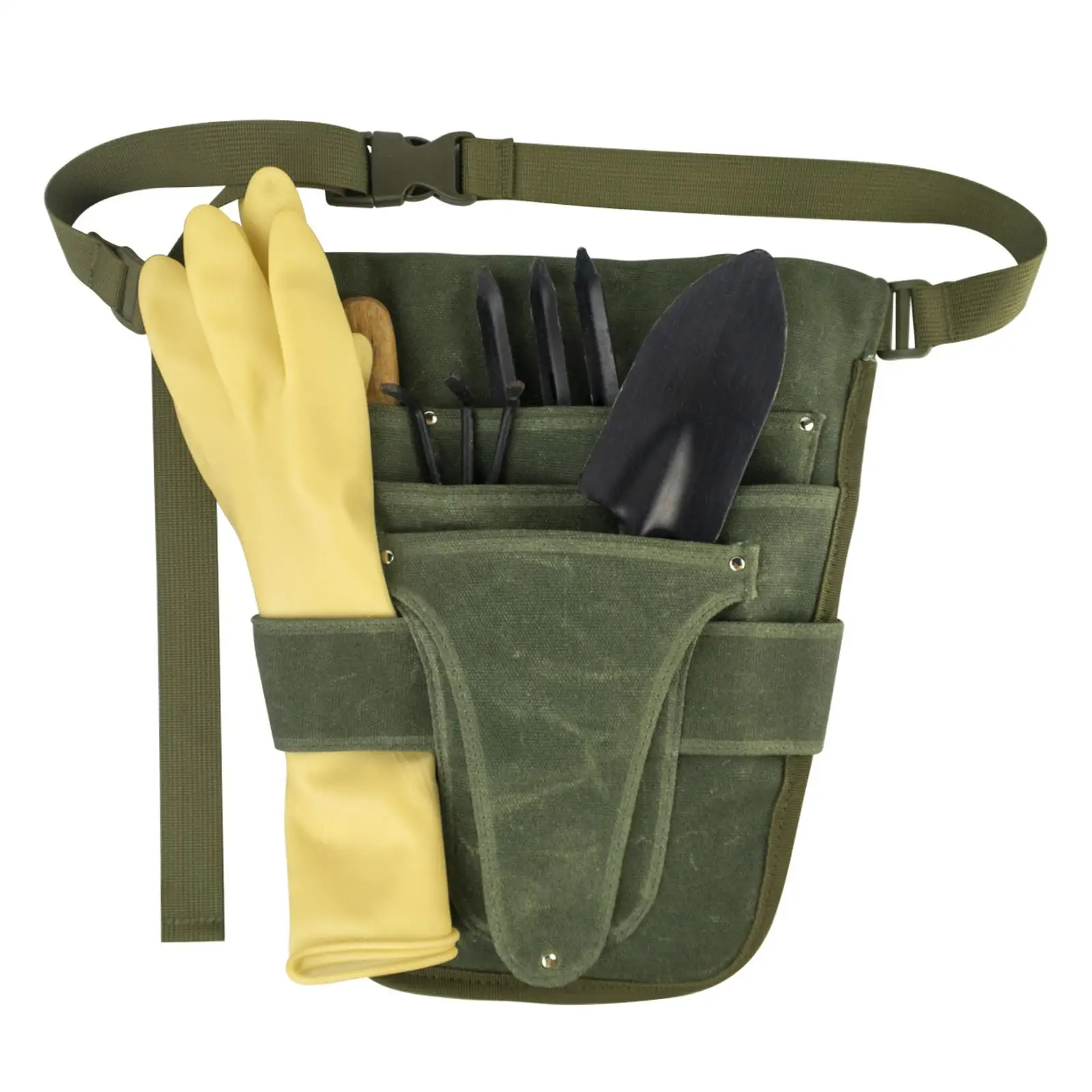 Handy Garden Tool Belt, with Multiple Pocket Heavy Duty Small Tool Belt Pouch Outdoor Gardening Tools Waist Belt for Gardeners