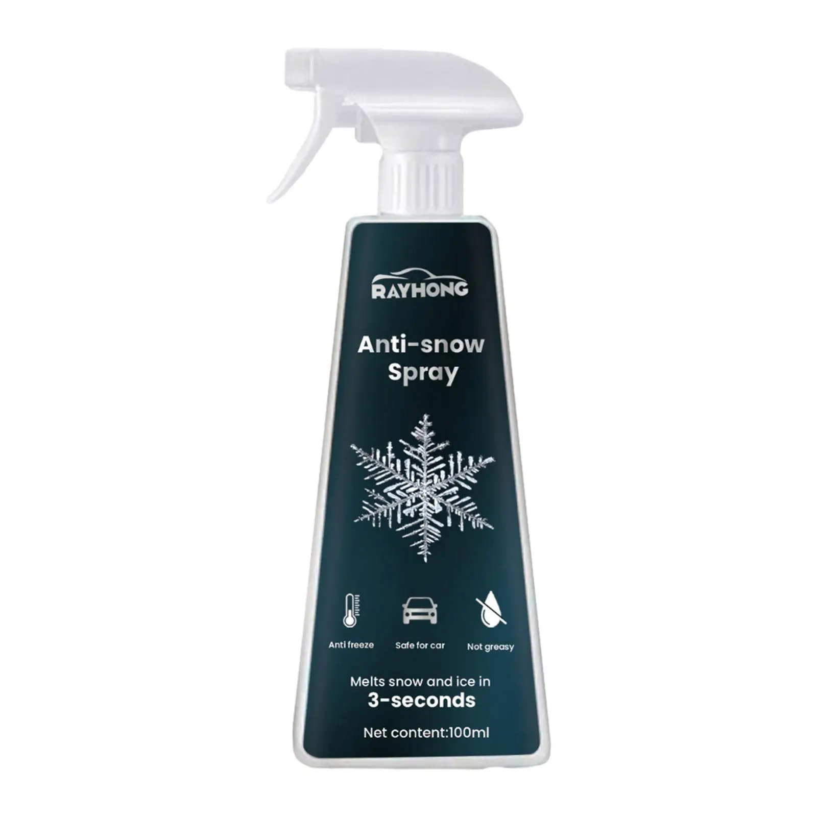 Windshield Spray Agent Windshield Spray Deicer 100ml Defrosting Tool Car Ice Remover Spray Defrosting Liquid for Mirrors