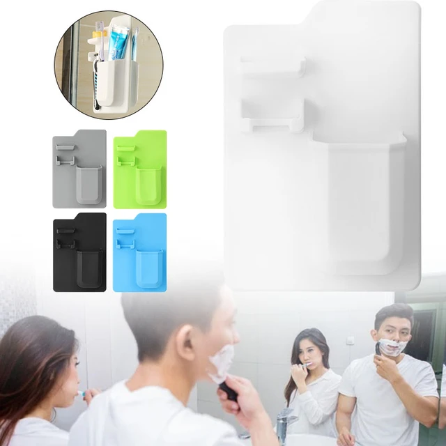 Homlly espejo de ducha de silicona y soporte para cepillo de dientes,  maquinilla de afeitar - AliExpress