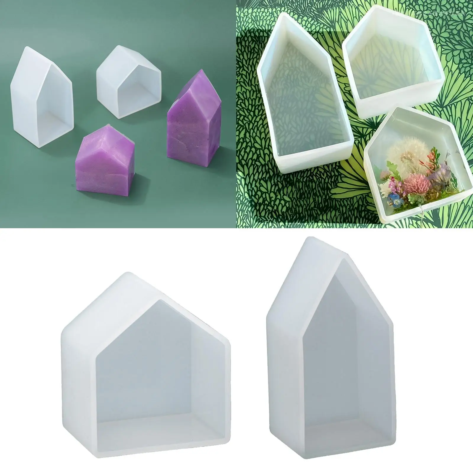 Geometry House Shape  Jewelry Making Casting  Crafts DIY Tool Handmade for Epoxy Wedding Wax Party Polymer Clay