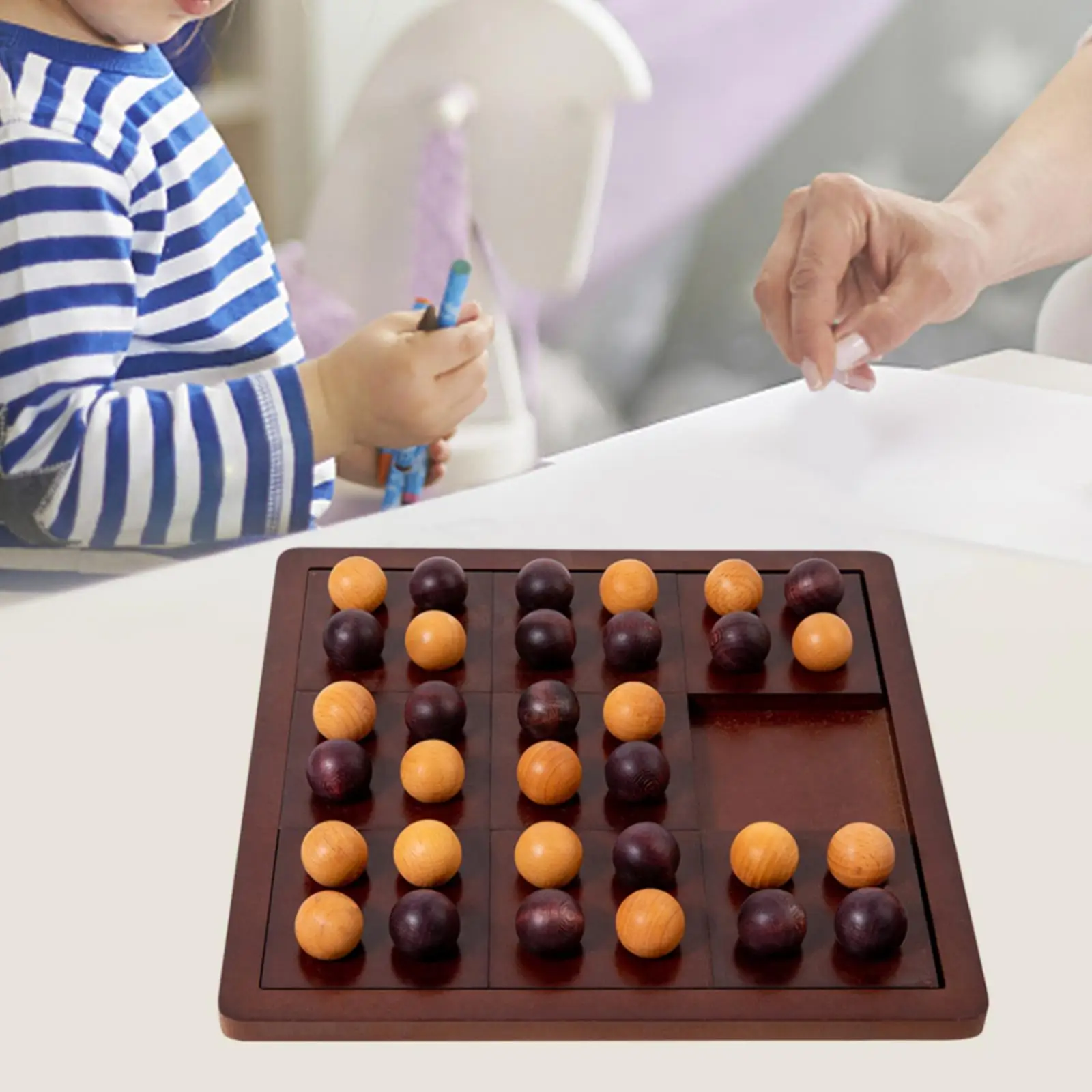 Tic TAC Toe Game Classical Interactive Chess Toy Early Education Puzzle for Kids Adults Families Indoor Outdoor Travel