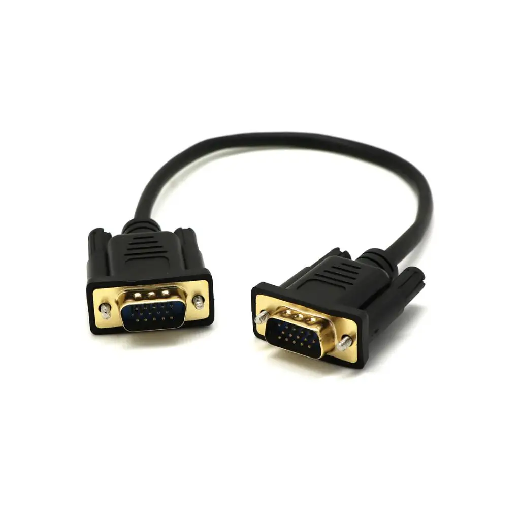 VGA HD15 Male To Male Cable Monitor M/F Extension Adapter Cord 0.3 m High performance VGA Extension Cable Connects