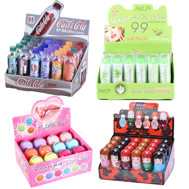 Best of Wholesale 24Pcs Cute Lipbalm Long Lasting Moisturizing Lip Balm Lipstick Lip Plumper Super Gift For Baby Lips Care Set Reviews & Tips