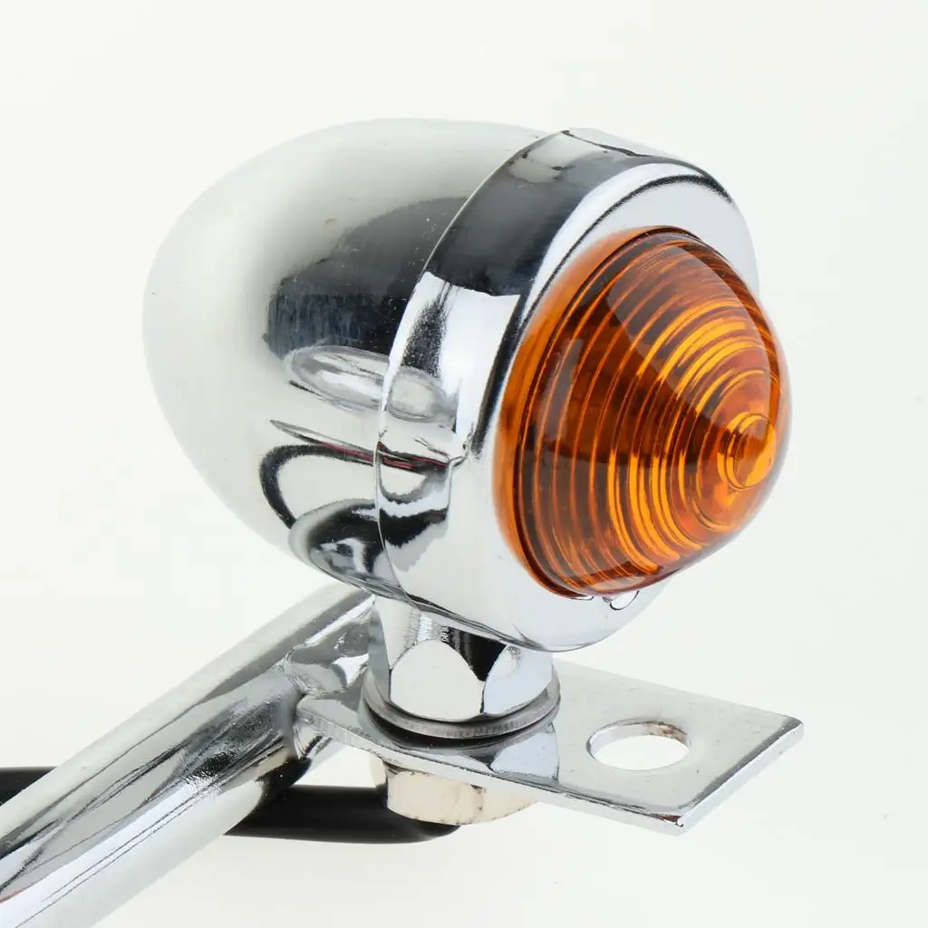 Perfeclan Chrome Motorcycle Driving Lamp Spot Fog Turn Signal Light Bracket for
