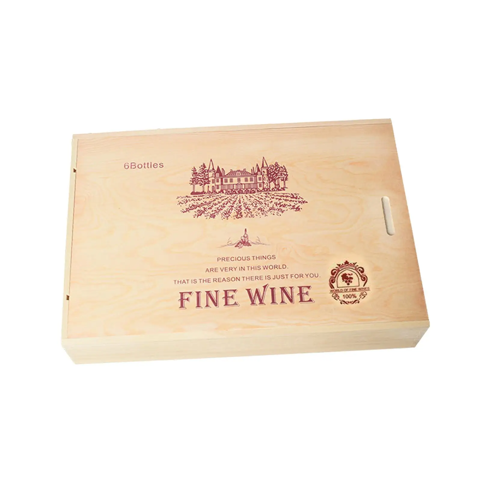 Wooden Wine Gift Box Storage Case Wine Bottle Holder Gift Box Wine Bottle Box for Housewarming Party Wedding Anniversary Present