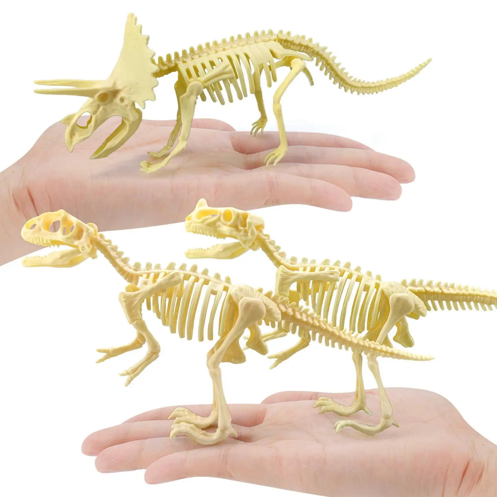 7 Pieces Dinosaur Skeleton Toys Educational Gift for Science Play Party Favor for Kids
