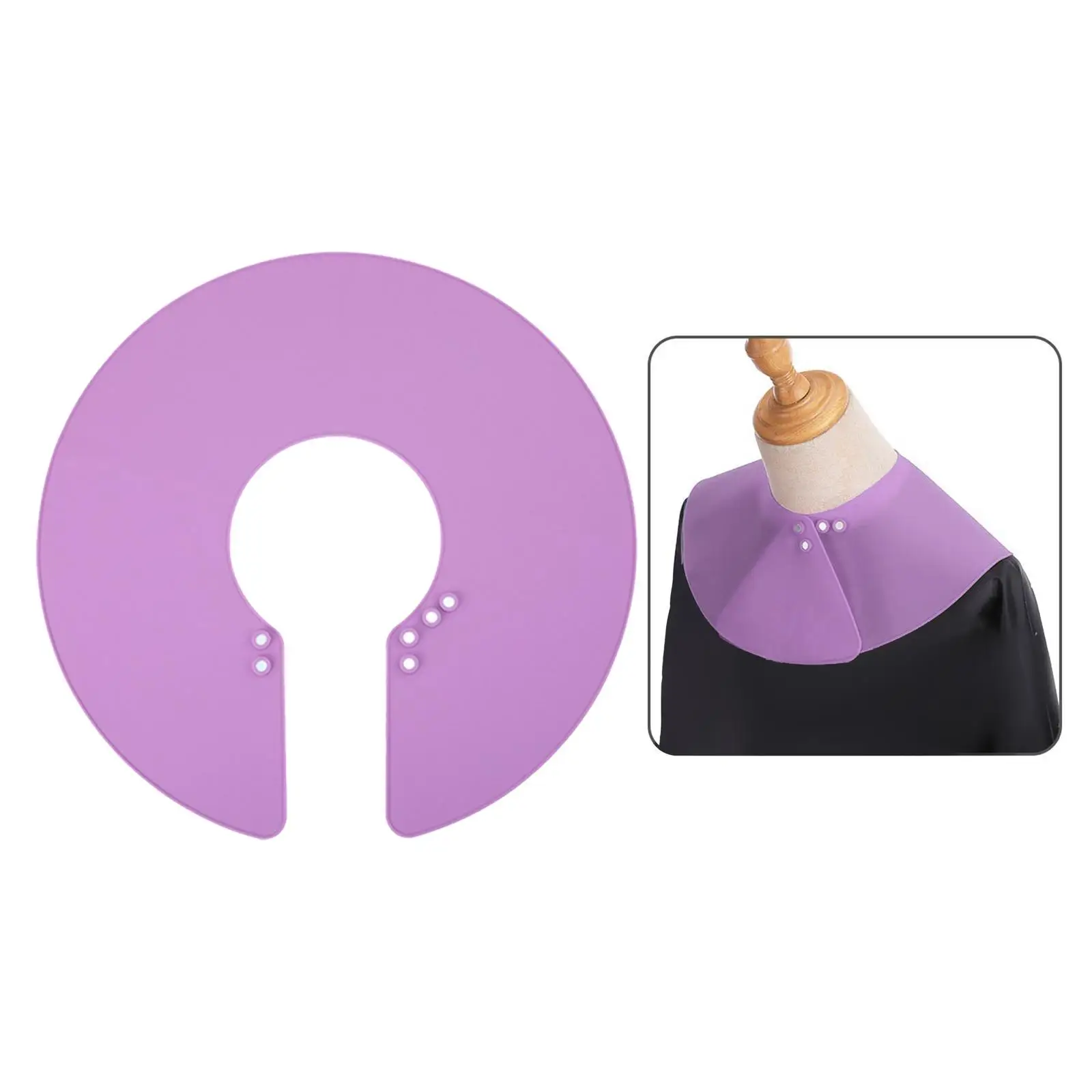 Professional Hair Cutting Collar Silicone Barber Accessories Waterproof Neck Wrap Collar Cape Adjustable for Beauty Salon Salon