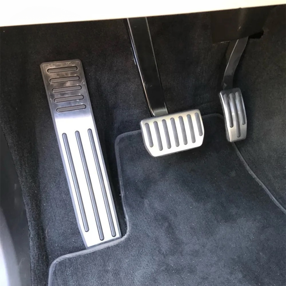 Für Tesla Model X Modell S 2016-2022 Zubehör Edelstahl Fuß Pedal Beschleuniger Gas Kraftstoff Bremspedal Rest Pedal abdeckung – Detail 2