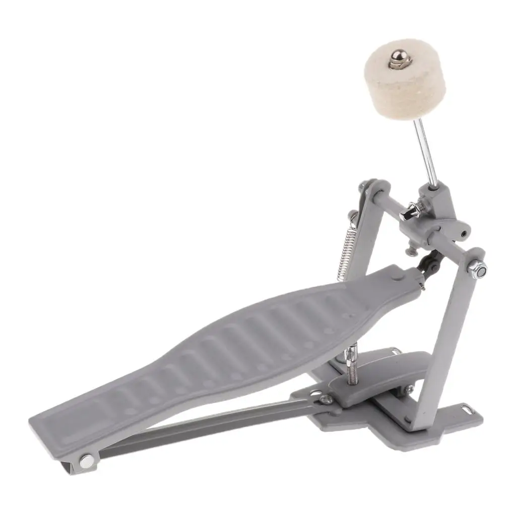 Aluminium Alloy Single Spring Bass Children Drum Pedal Adjustable Stroke with Wool Beater Percussion Replacement Accessories