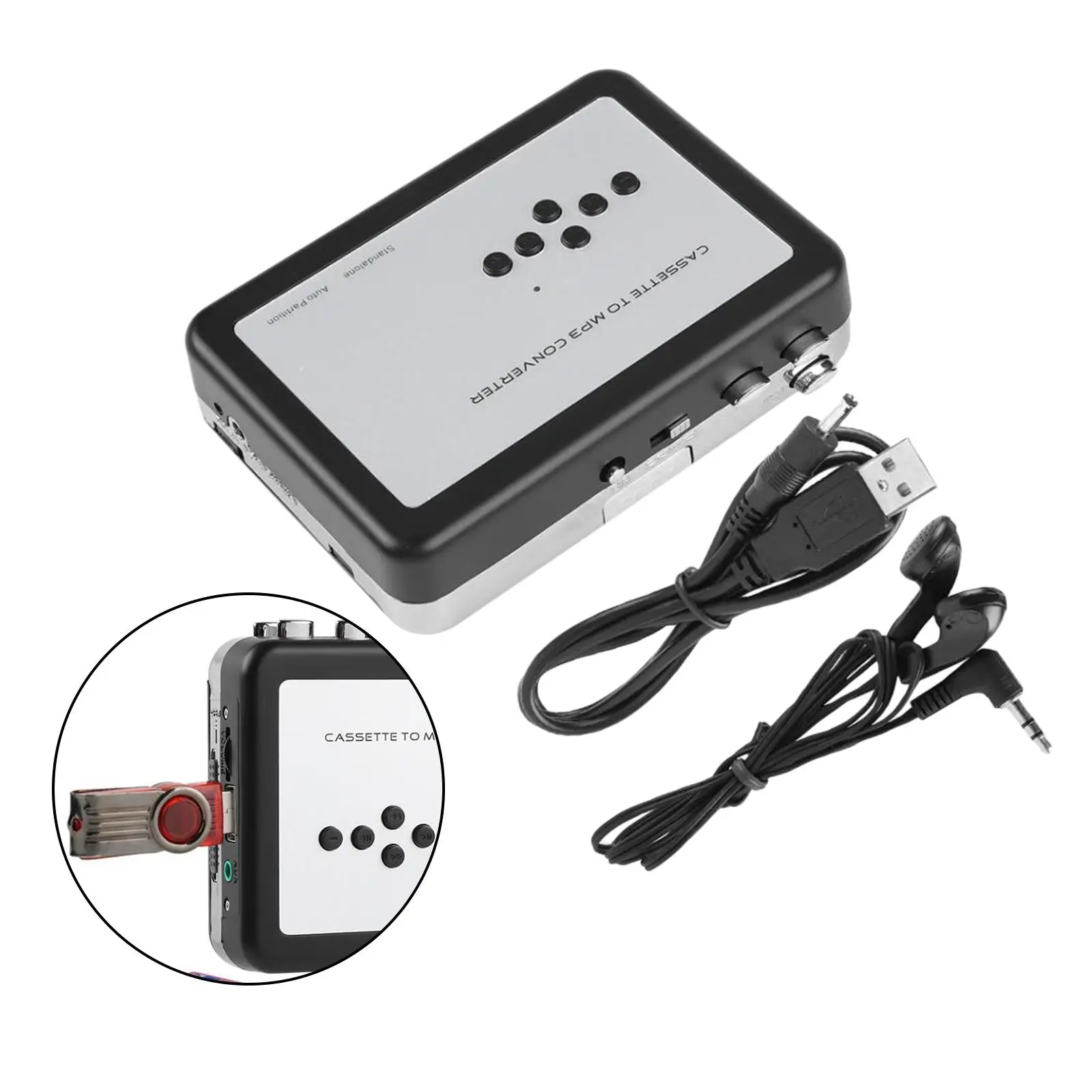 Portable  Cassette Tape Player USB Tape Converter Stereo Tape Player   Drive