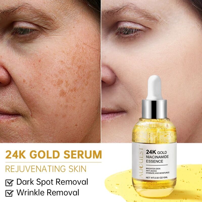 Best of Niacinamide Serum Dark Spots Remover For Face Serum Hyaluronic Acid 24k Gold Essence Whitening Moisturizing Facial Skin Care Reviews & Tips