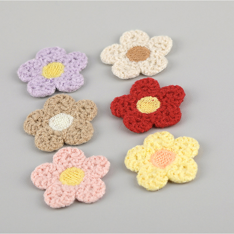 Woll blumen applique für DIY-Kleidung, Hut, Schuhe, Handwerk, Näh zubehör, Patches, Kopf bedeckungen, Haars pangen, Dekor zubehör – Detail 5