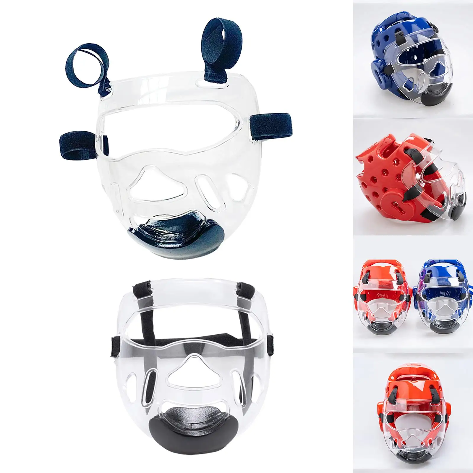 Taekwondo Mask Detachable Head Gear Face Shield Protective Face Protection Cover for Boxing