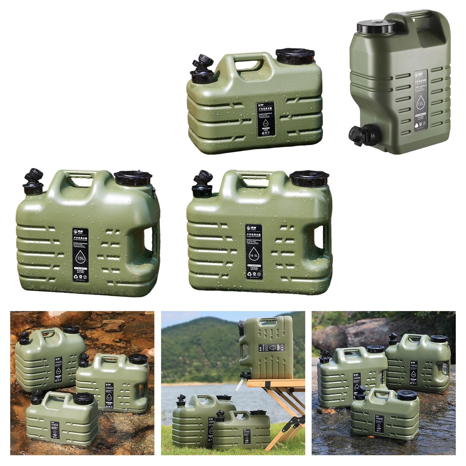 Portable Water Container with Faucet Water Storage Barrel for Survival BBQ