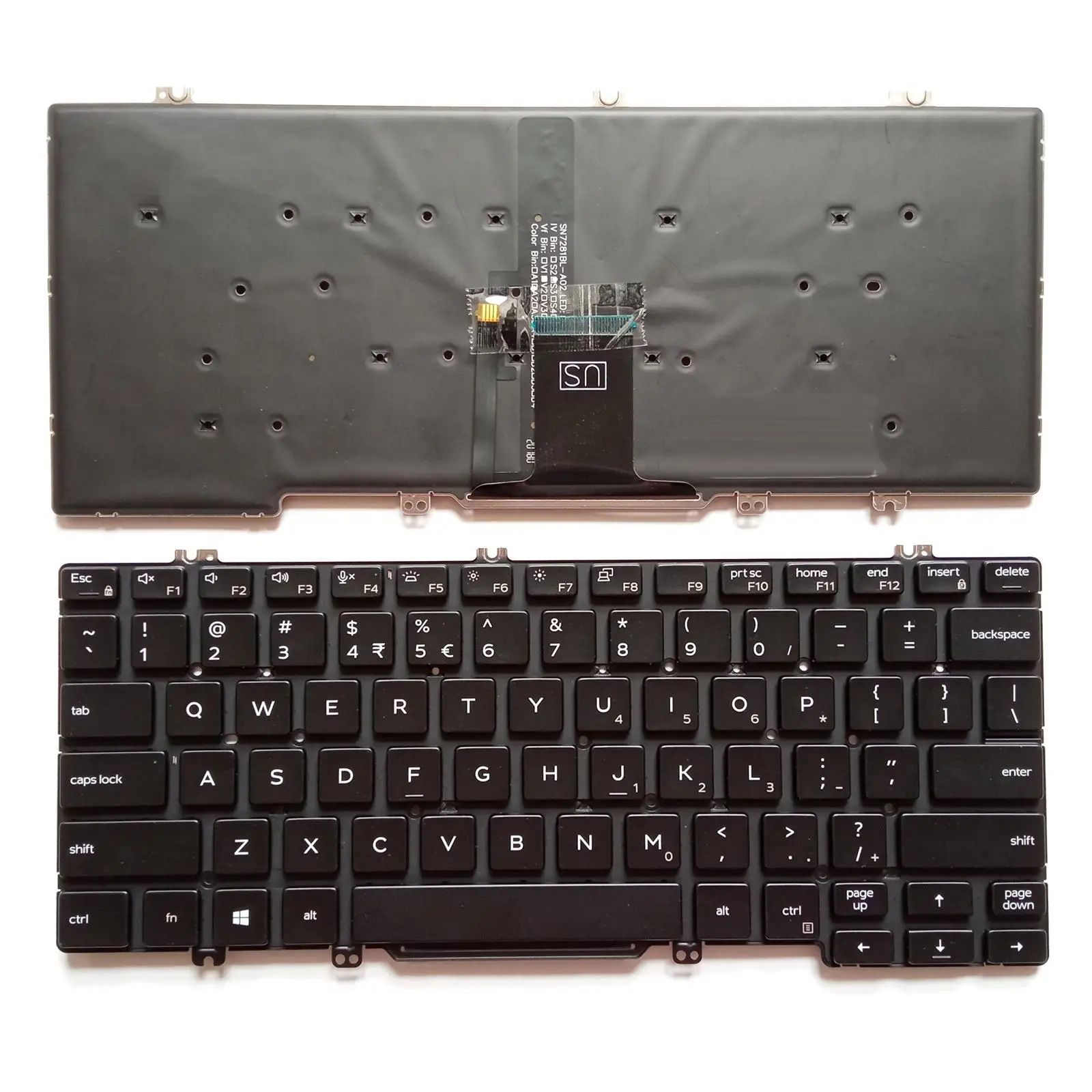 Laptop Keyboard US with Backlight Black English for Dell Latitude 7300 E7300 5300 Accessories High Quality