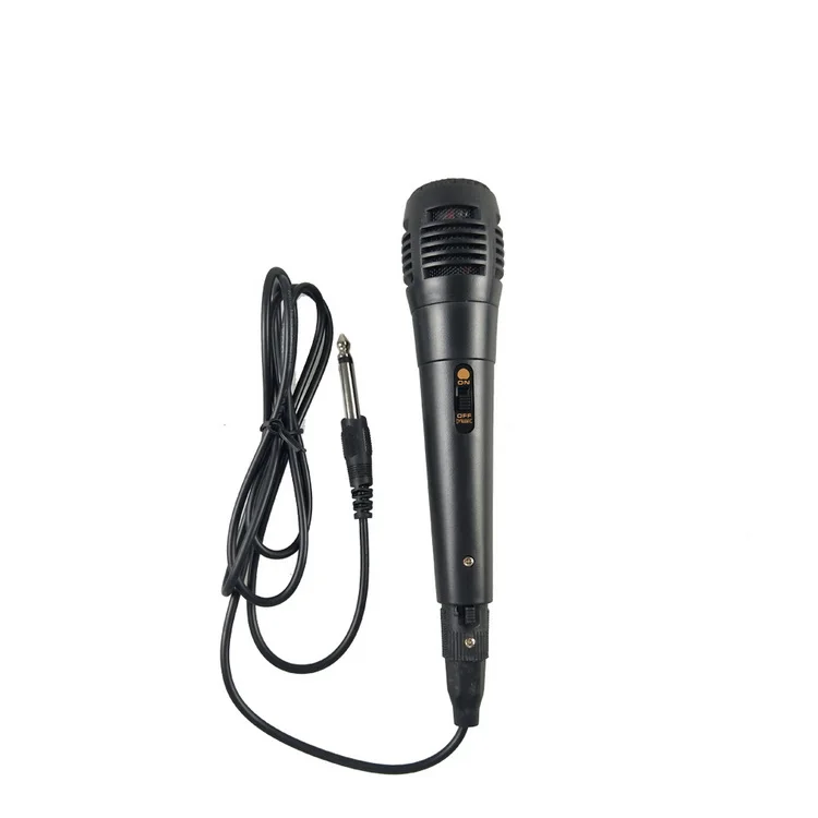 Sbfba9d3ccd8e4ee9ace4c7976782e69aB Home Speaker 6.5mm Microphone Trolley Speaker Karaoke Microphone Wired Recording Studio Microphone