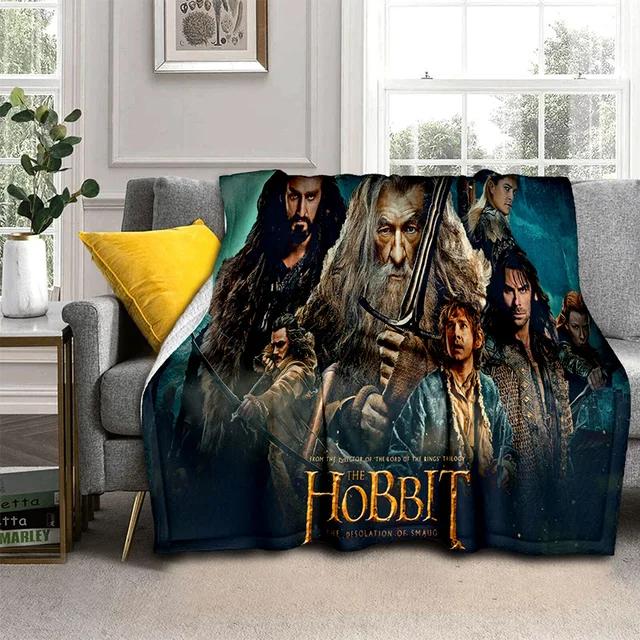 L-Lord of the Rings H-Hobbit HD Blanket,Soft Throw Blanket for Home Bedroom  Bed Sofa Picnic Travel Office Cover Blanket Kids 3D