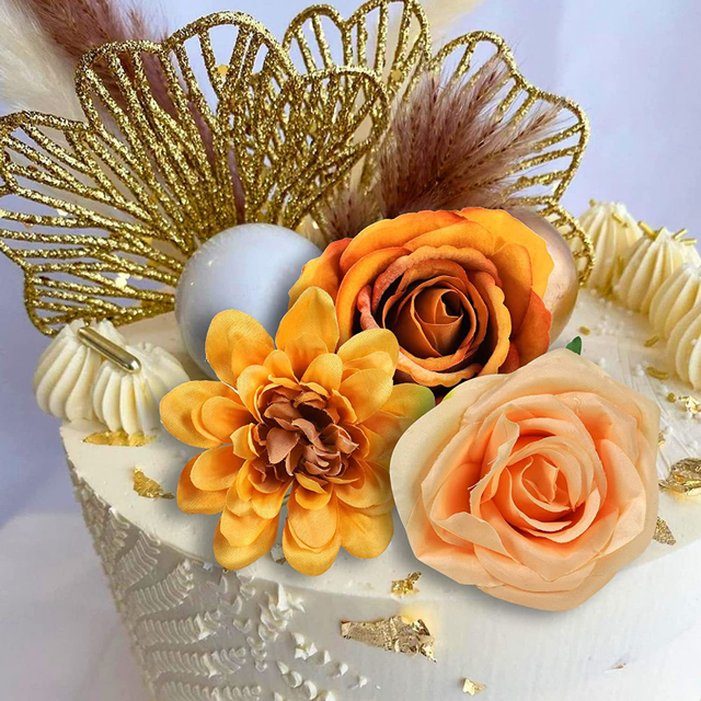 Folha De Palmeira Topo De Bolo DecoraçãO De Feliz AniversáRio Bola De  Flores DecoraçãO De Bolo Casamento Cozimento Sobremesa Mesa Festa  Suprimentos : : Brinquedos e Jogos