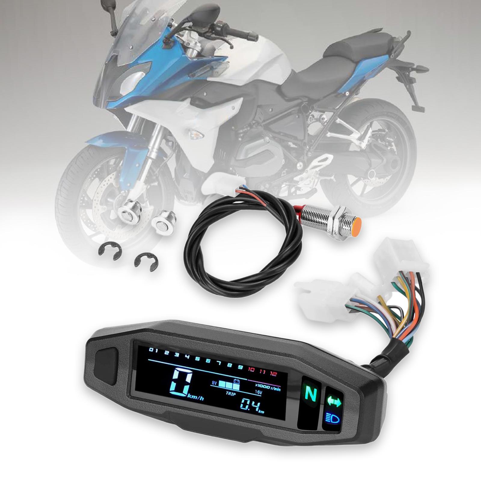 Digital Motorbike Speedometer Accessory Modification Replacement DC 12V Mini