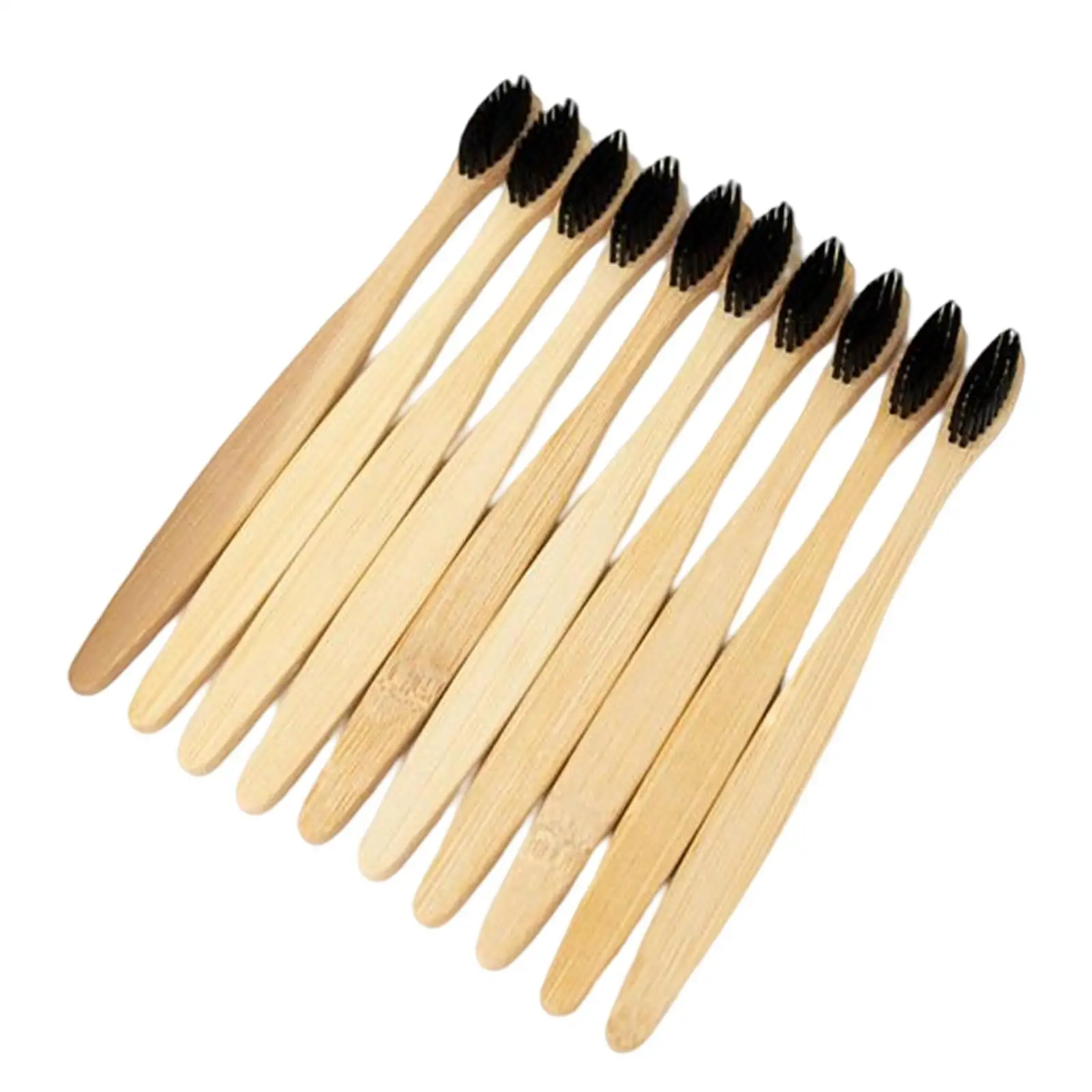 10 Pack Bamboo Toothbrushes Disposable for