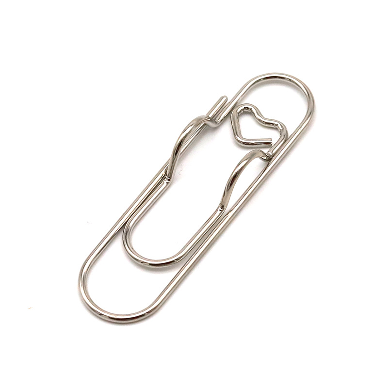 10 stücke herzförmige Metallstift clips Multifunktion stift clip halter Lesezeichen für Notizbücher Büroklammern Schreibwaren werkzeug – Detail 7