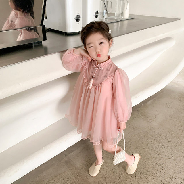 Girls Autumn Twinset Clothing 2023 Vest And Floral Gauze Long Sleeve Dress  Set, Cute And Comfortable For Children Aged 4 12 Years From Qinjinqiu,  $24.5