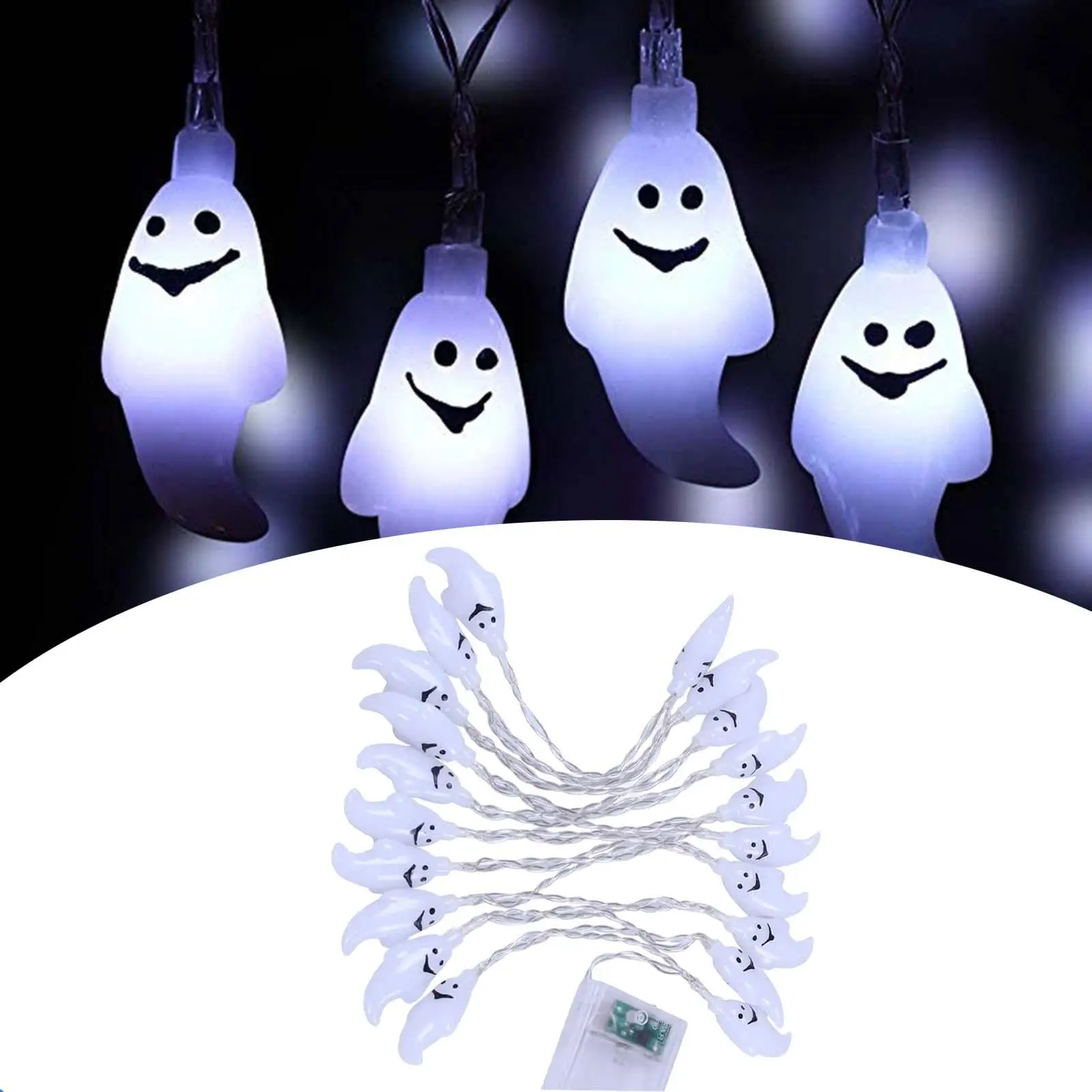 LED Halloween String Light Decoration Lantern Lamp Spooky Fairy Light for Window Haunted House Yard Festival
