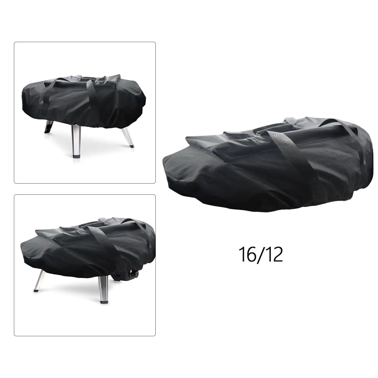 Pizza Oven Cover Protective Portable Durable Attachment Windproof High Strength Waterproof 600D Polyester Dustproof for Camping