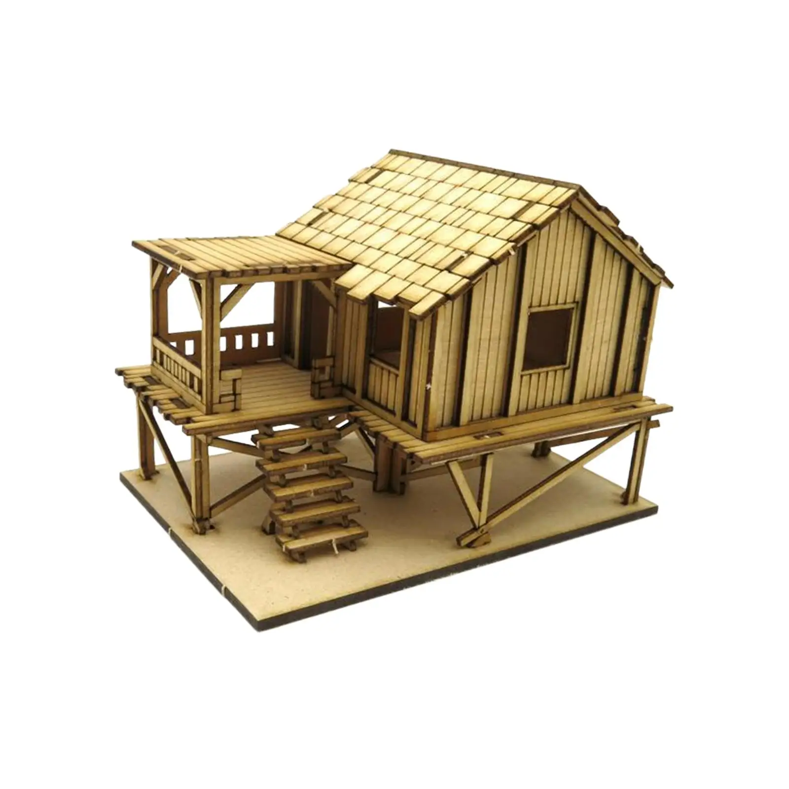 1/72 Wooden Cabin 3D Wooden Puzzle for Architecture Model Model Railway