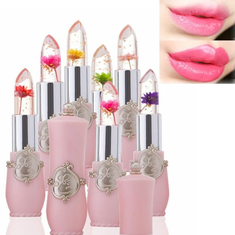 Best of 6 Colors Flower Jelly Transparent Waterproof Discoloration Lipstick God Lips Temperature Discoloration Lasting Lipstick Reviews & Tips