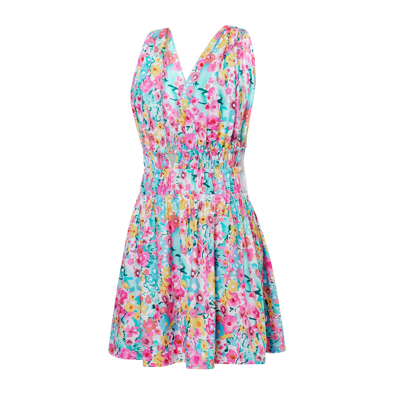 Floral Dress Summer Women Deep V Neck Low Cut Sleeveless A Line Mini Dress y2k Sundress Casual Beach Party Clubwear 5 Floral Dress Summer Women Deep V Neck Low Cut Sleeveless A Line Mini Dress y2k Sundress Casual Beach Party Clubwear