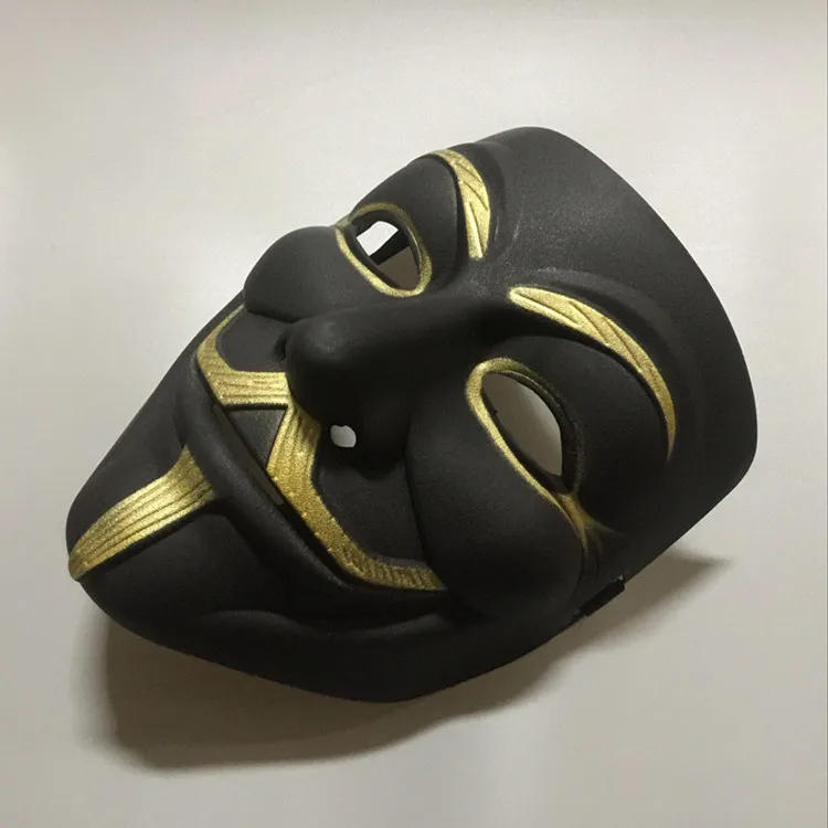 Film Cosplay V wie Vendetta Hacker Maske Anonymous Guy Fawkes Halloween Weihnachten Party Geschenk für Erwachsene Kinder Film Thema Maske – Detail 6
