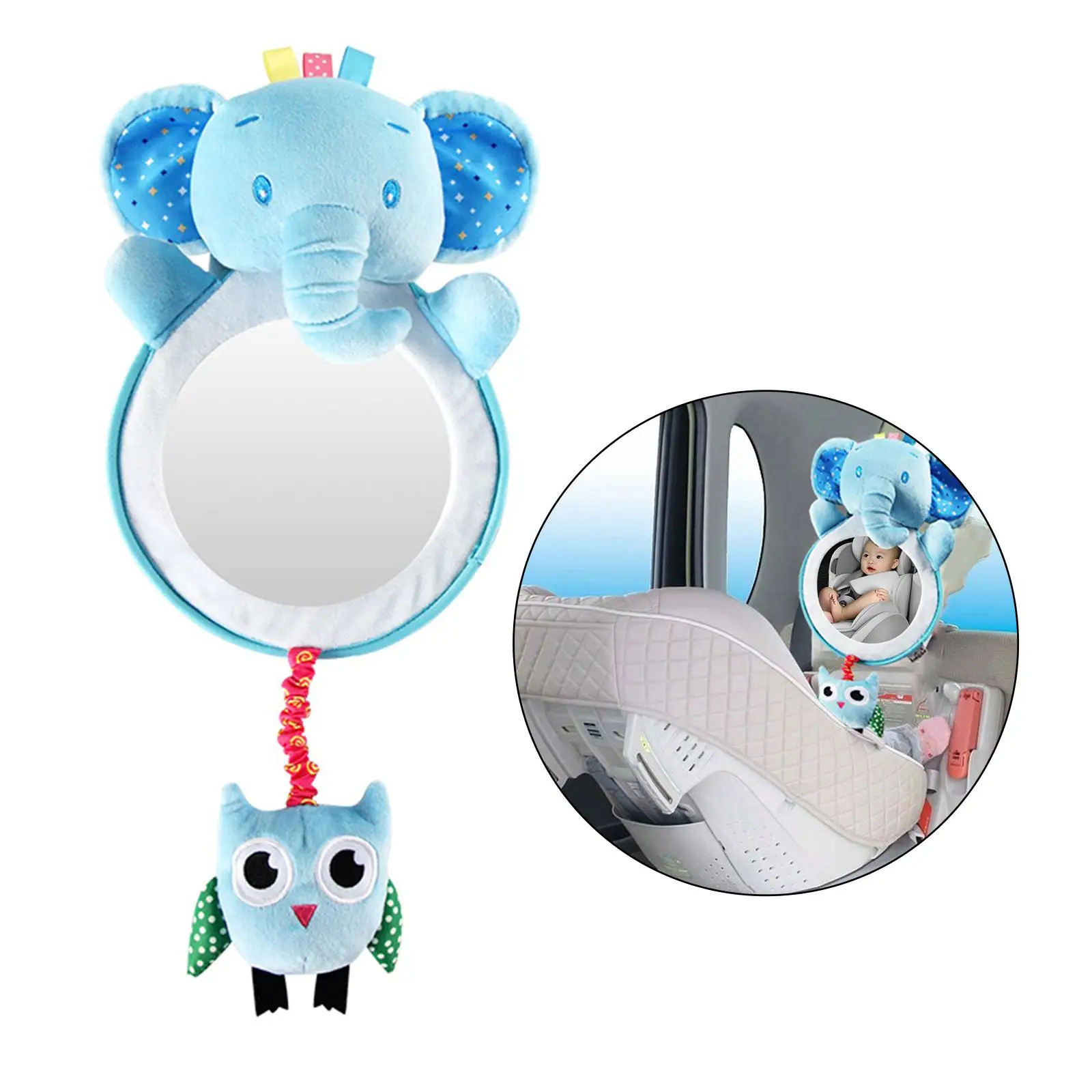 Baby Mirror Kids Monitor Cute Animal Pattern Keep Visible for Kids