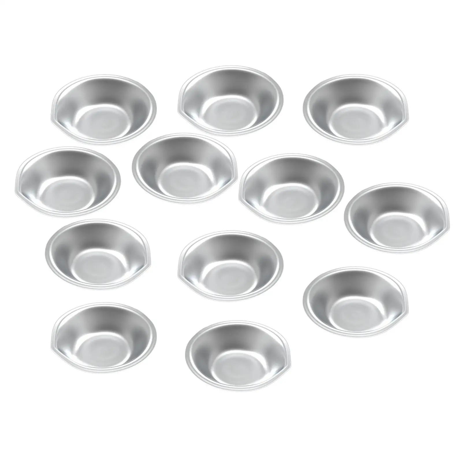 12Pcs Round , Painting , Paint Tray Projects Stainless Steel Small  Craft for Home Supplies Students