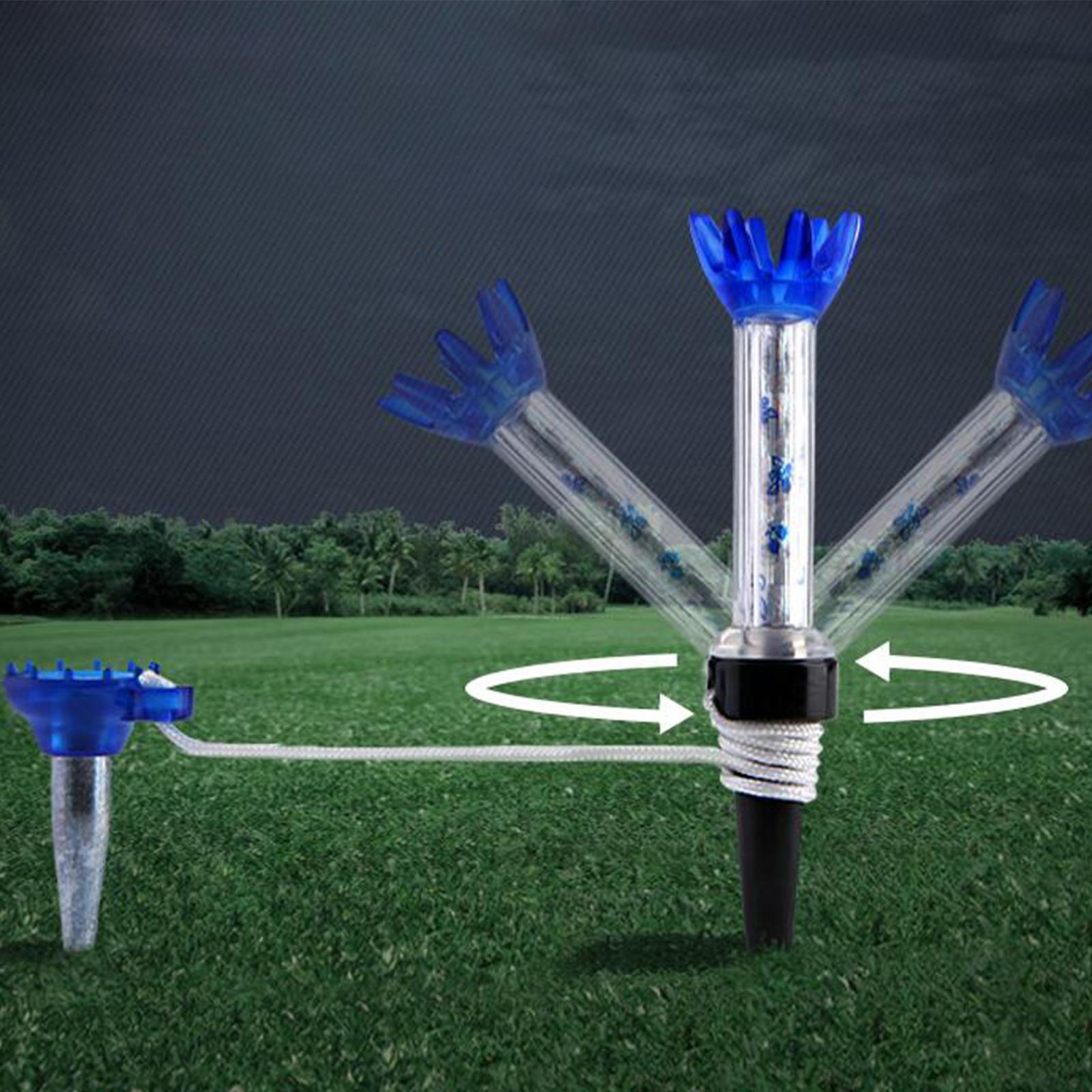 Magnetic Golf Tee 8-Prongs Ball Holder Hitting 360° Rotation Crown Tees Golfer Practice