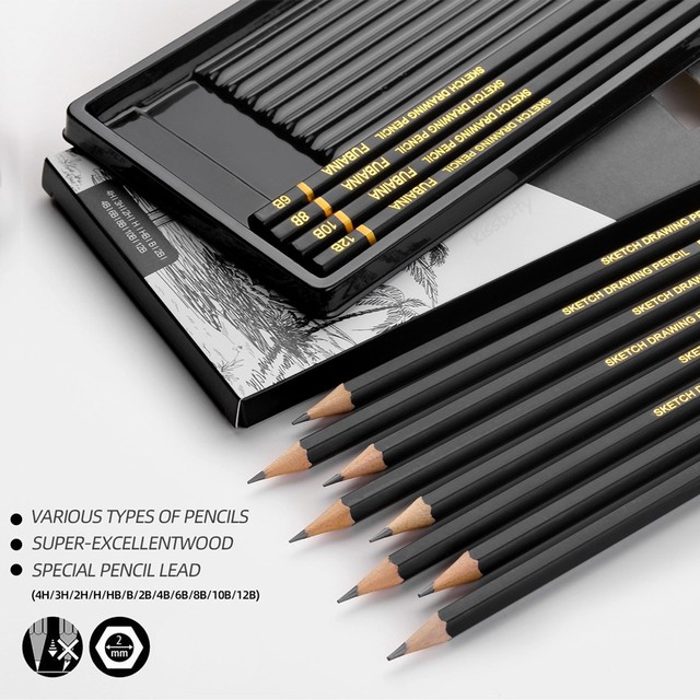 14PCS Set Professional Drawing Sketching Pencil Art Pencils Graphite  Shading Pencils Standard Pencil Artists Beginners Supplies - AliExpress