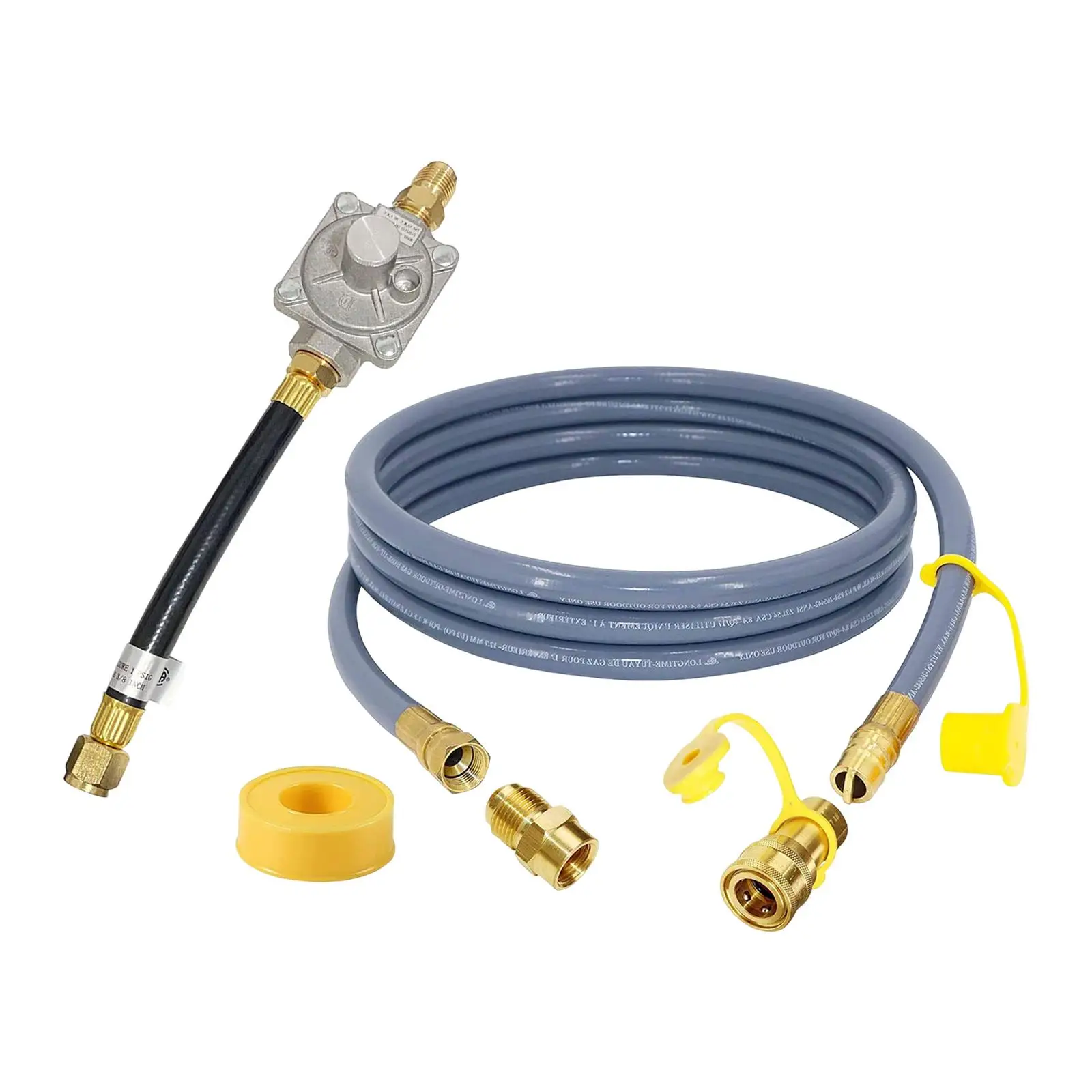 3Meter 1/2 inch Natural Gas Hose with Quick Connect Fitting Gas Line Propane Quick Connect Hose for Low Pressure BBQ Pizza Oven