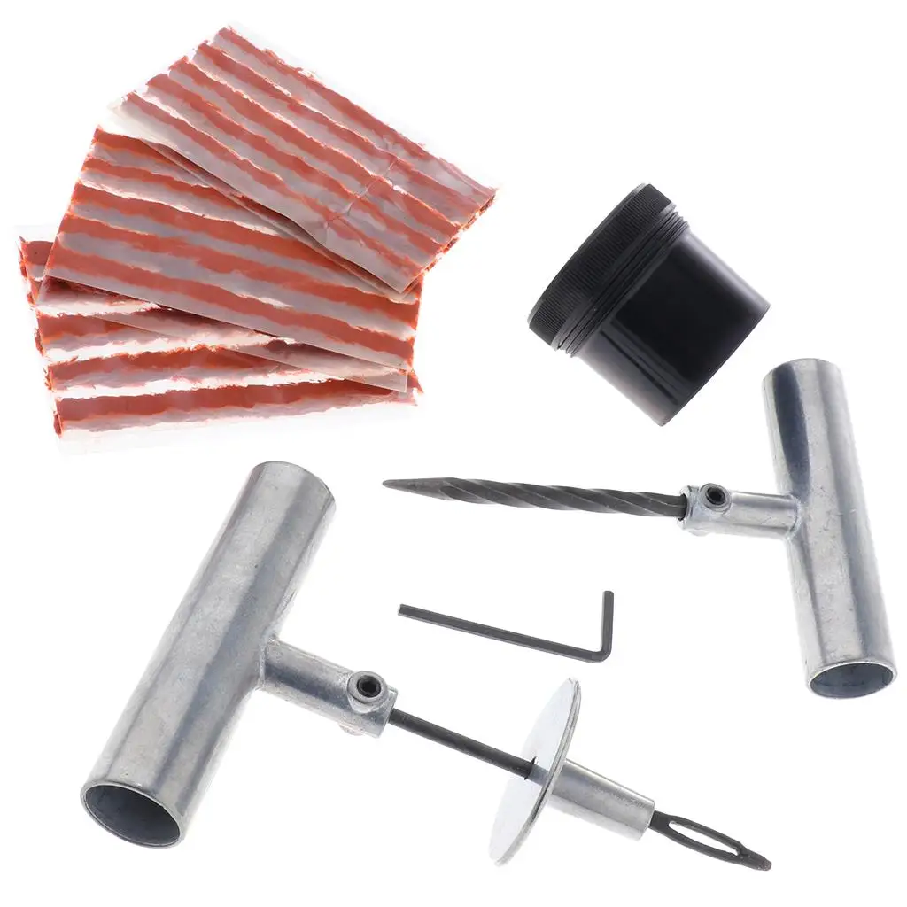 Tire Repair, 35 Piece T-Handle Tire Plug Includes A Tire Rasp, Insertion