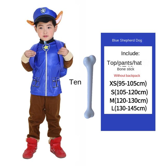 COSTUME COSPLAY NATALE Paw Patrol Marshall Chase Skey bambini costumi  carnevale tuta EUR 22,45 - PicClick IT