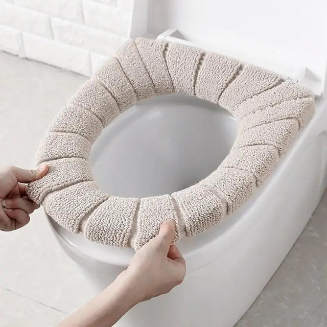 Bad Wc Sitz Matte Winter Warme Wc Sitz Abdeckung Pad Bad Wc Pad Kissen  Weiche Haut-freundliche Wc Sitze wärmer - AliExpress