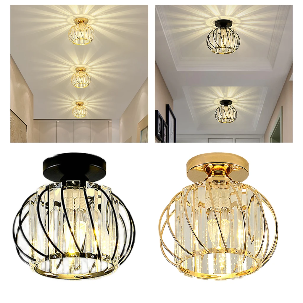 Chandelier Crystal Ceiling Lighting Fixtures, Small Ceiling Light for Kitchen Hallway Dining Rooms Living Rooms Bar