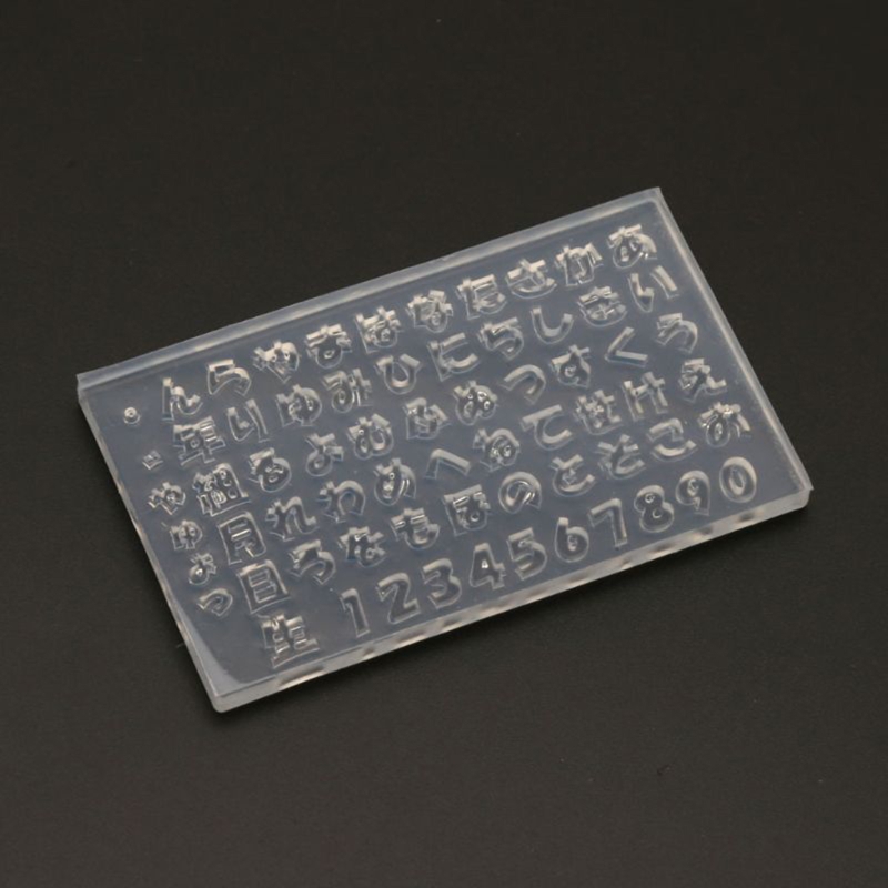 Japanische Alphabete Silikon Kunstform für Nagel DIY Dekoration Werkzeuge Nägel Kunst Schnitzform Vorlagen Maincure Tool – Detail 5
