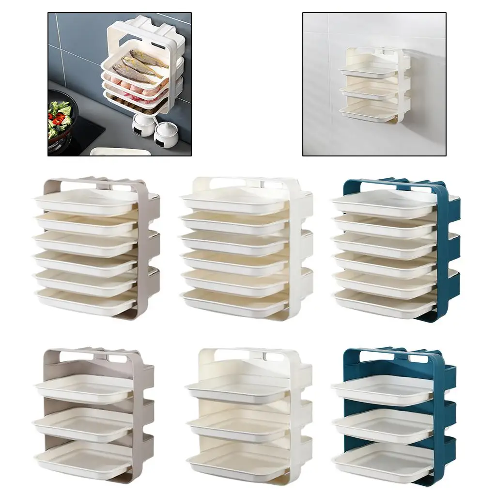 Kitchen Preparation Plates, Multi-layer Household Dishes, Multi-functional Layered Side Dishes Rack Organizer,kitchen Supplies