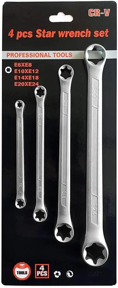 E-Torx Star Wrench Set, Chave Chave Chave