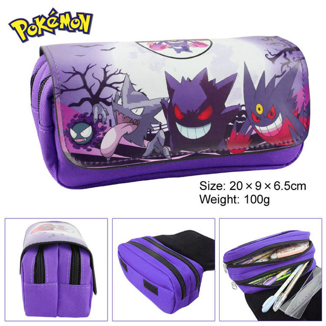 Cartone animato carino scatola di cancelleria astuccio Pokemon Pikachu  Eevee Charmander Squirtle studente grande capacità doppia cerniera penna  Bag - AliExpress